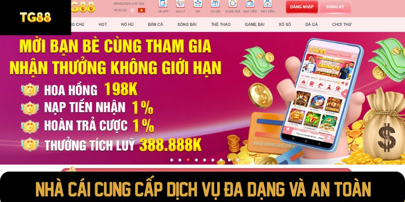 Nhà cái cung cấp dịch vụ đa dạng và an toàn